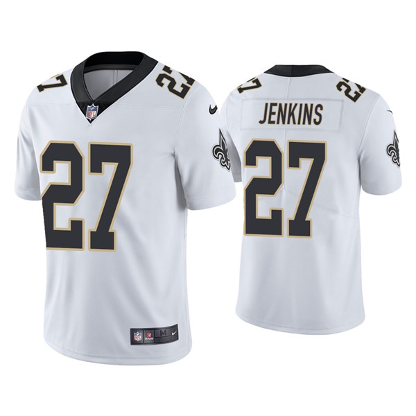 Men's New Orleans Saints Saints #27 Malcolm Jenkins 2021 White Vapor Untouchable Limited Stitched Jersey Men's New Orleans Saints Saints #27 Malcolm Jenkins 2021 White Vapor Untouchable Limited Stitched Jersey